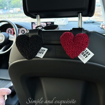Stražnja naslonska kuka za automobil s plišanim srcem, moderan stil — Little Mickey; materijal: univerzalni; funkcija: unutarnje uređenje; klasifikacija: auto kuka