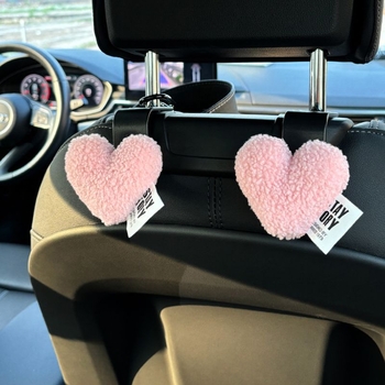 Stražnja naslonska kuka za automobil s plišanim srcem, moderan stil — Little Mickey; materijal: univerzalni; funkcija: unutarnje uređenje; klasifikacija: auto kuka