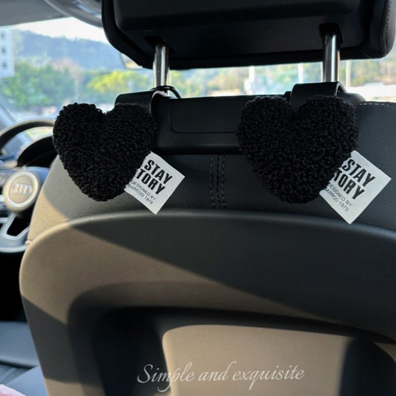 Stražnja naslonska kuka za automobil s plišanim srcem, moderan stil — Little Mickey; materijal: univerzalni; funkcija: unutarnje uređenje; klasifikacija: auto kuka