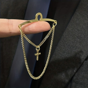 Nyakkendőkapocs – réz, geometriai forma, elektroplatírozott bevonattal, egyszerű férfi kiegészítő Beauty