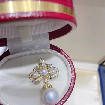 Bakrena broš s vintage dvorskim stilom, s više perli i koralja, dvostruka upotreba, Jinhua, proljeće 2025