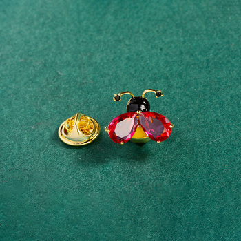 Kaela klips putukamotiiviga — mini mesilane, emal, sulatud kivide asem; vaskpõhi, Korea stiil naistele; elektroplaadimine; kohandamine saadaval