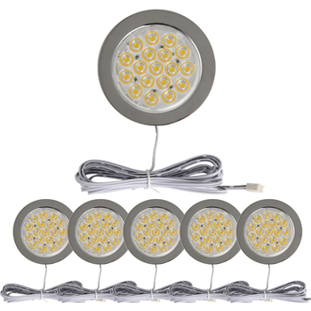 F6410 itin plonas spintos LED šviesos korpusas, nerūdijantis plienas 304, PC, elektroplatinimas, DC12V