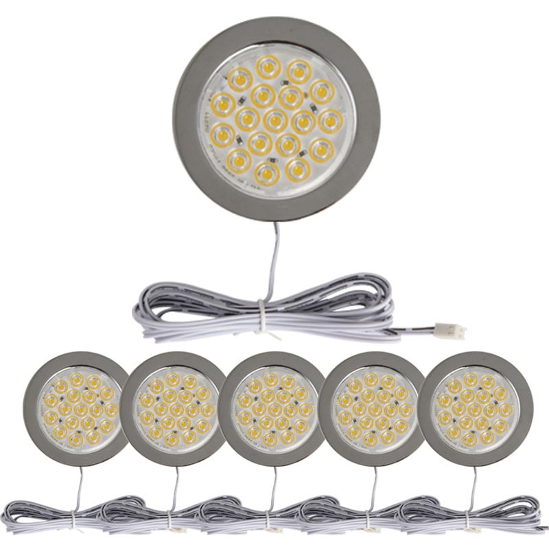 F6410 itin plonas spintos LED šviesos korpusas, nerūdijantis plienas 304, PC, elektroplatinimas, DC12V