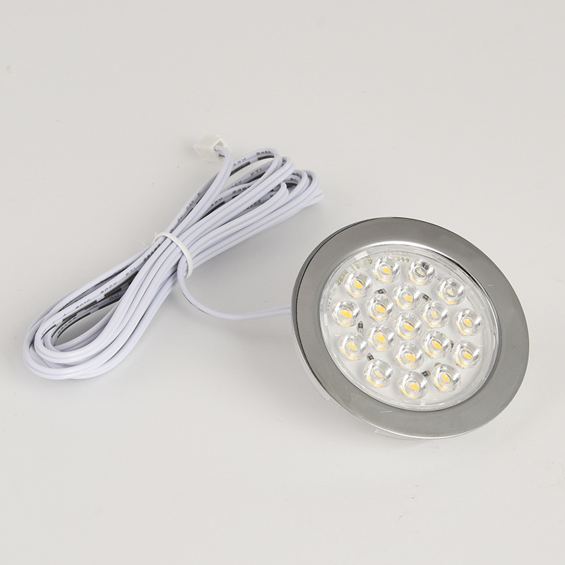 F6410 itin plonas spintos LED šviesos korpusas, nerūdijantis plienas 304, PC, elektroplatinimas, DC12V