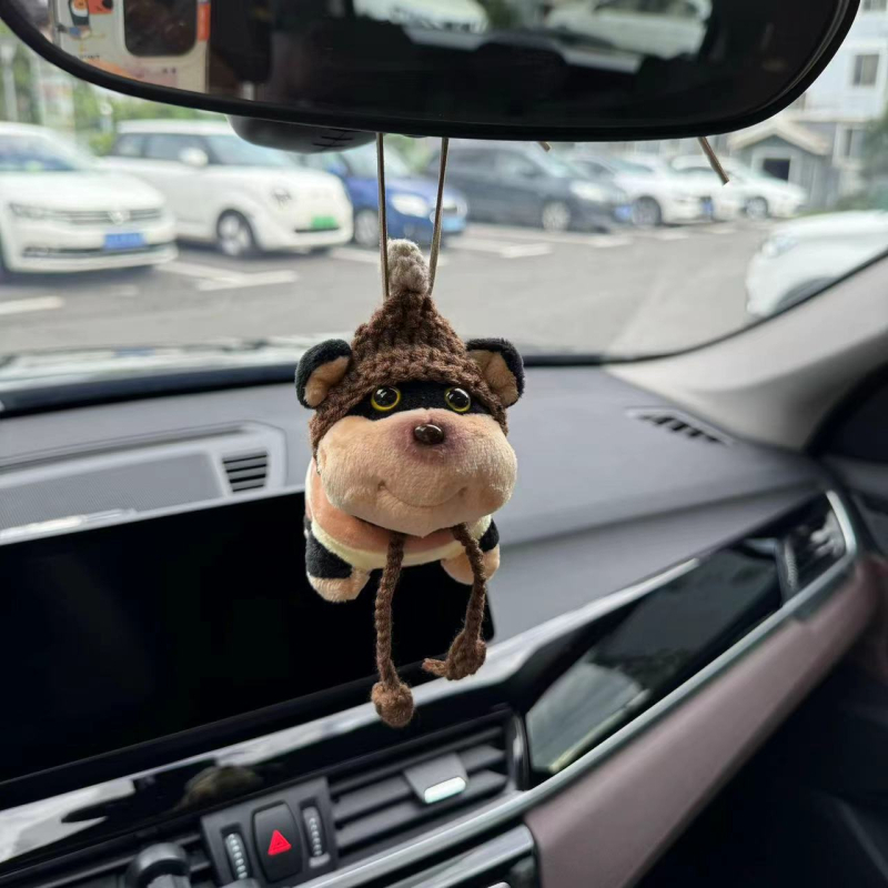 Bee Puppy auto privjesak, plišna dekoracija unutrašnjosti u karikaturalnom stilu, prilagodljivo (Brand: Beautiful night thoughts; Materijal: Pliš; Prilagodljivost: Da; Stil: Crtani; Funkcija: Unutarnja dekoracija)