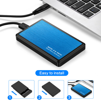 Kućište za tvrdi disk SATA USB 3.0, ABS + aluminij, podržava do 2 TB