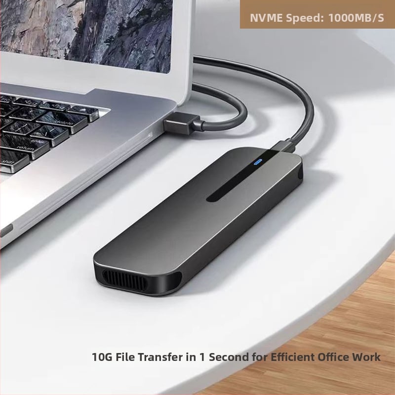 Kućište za M.2 NVMe SSD, aluminijska legura + ABS, Type-C sučelje, do 4 TB, 10 Gbps brzina, OEM obrada