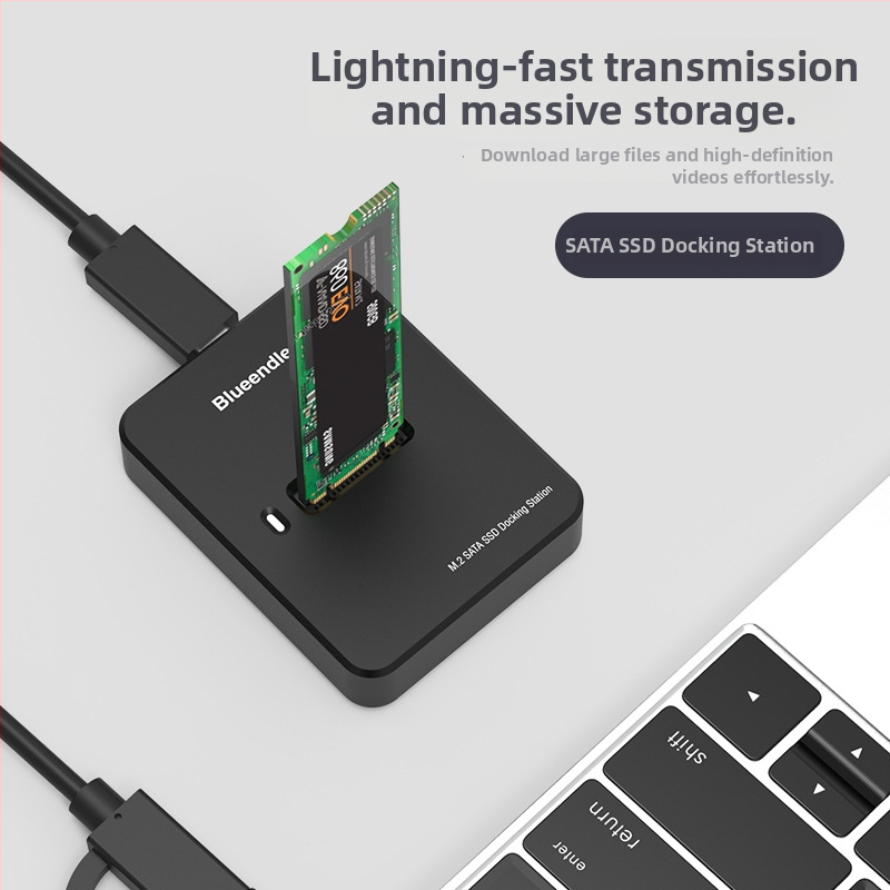 Dual-protokol SATA/NVMe — rýchly čítač a dock pre M.2 SSD, hliníková zliatina, 2TB, 10Gbps