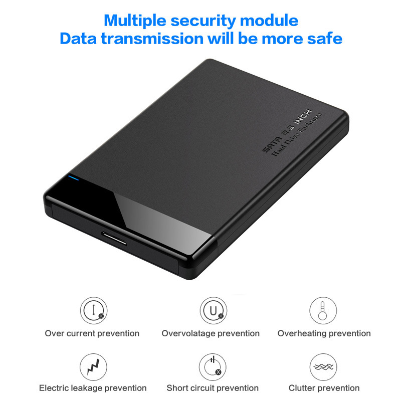 Spoljna kutija za SATA tvrdi disk od 2,5 inča, USB 3.0, ABS materijal, kapacitet 2TB, model H01