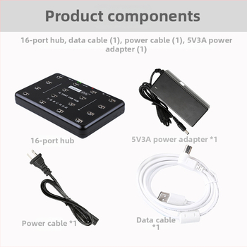 A-100 USB 2.0 hub s 16 portami, externé napájanie, 480 Mbps