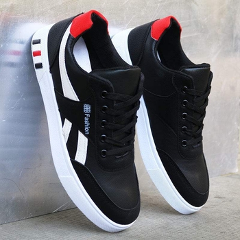 Unisex tossud PU ülaosaga, triibuline muster, riidekinnitusega, kummist tald, keskmise kõrgusega