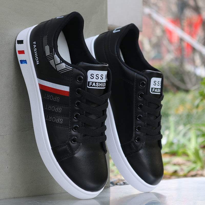 Unisex tossud PU ülaosaga, triibuline muster, riidekinnitusega, kummist tald, keskmise kõrgusega