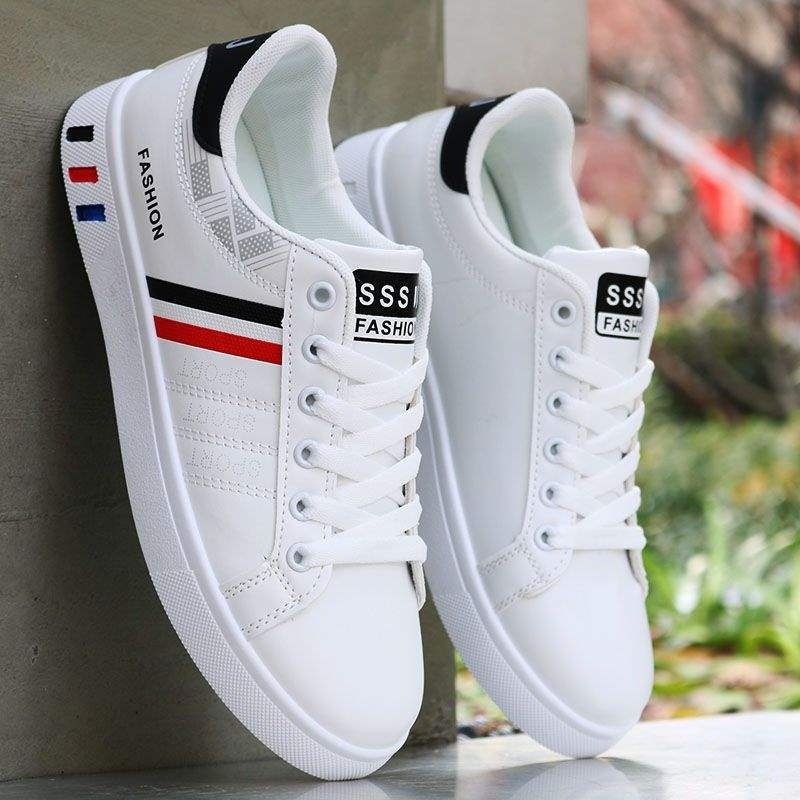 Unisex tossud PU ülaosaga, triibuline muster, riidekinnitusega, kummist tald, keskmise kõrgusega