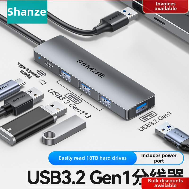 USB σταθμός σύνδεσης με πολλαπλές θύρες Type-C, USB 3.0, τροφοδοτούμενος, καλώδιο επέκτασης