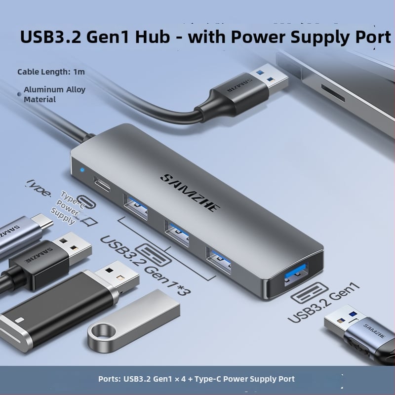 USB σταθμός σύνδεσης με πολλαπλές θύρες Type-C, USB 3.0, τροφοδοτούμενος, καλώδιο επέκτασης
