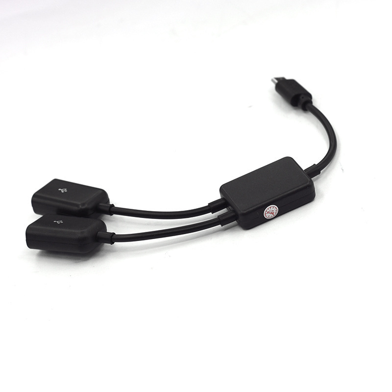 USB-C OTG hub 2-portový delič, USB 2.0, 480 Mbps, Model BPD-01