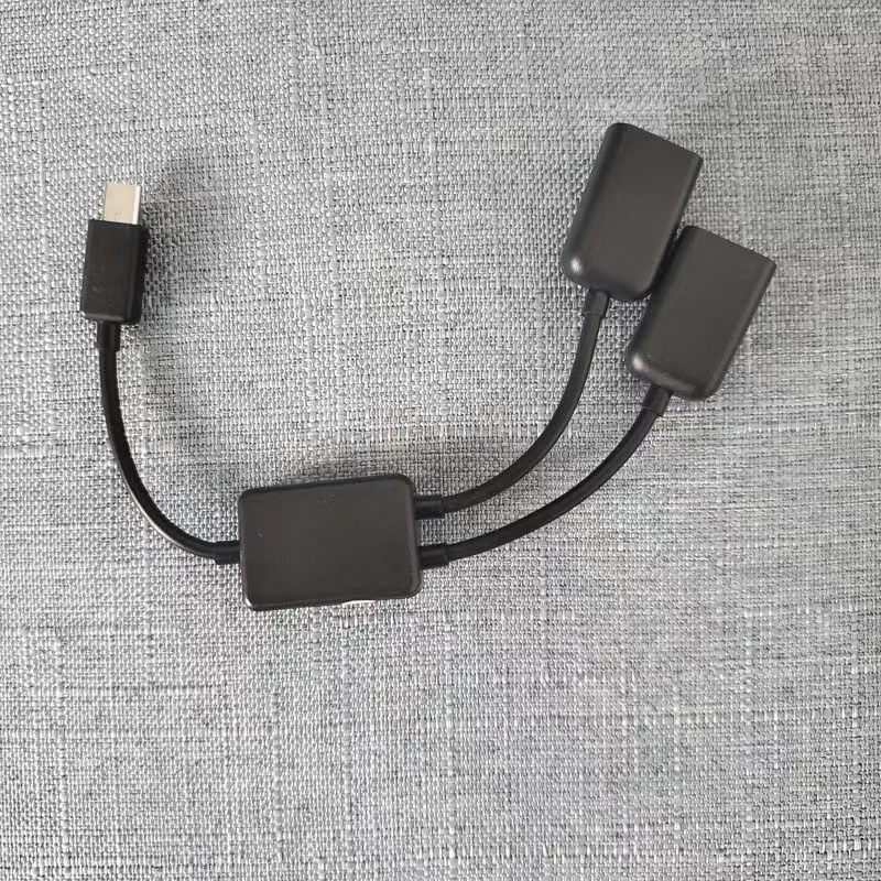 USB-C OTG hub 2-portový delič, USB 2.0, 480 Mbps, Model BPD-01