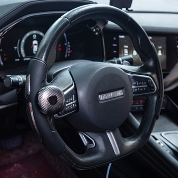 Универсална топка за усилване на волана на автомобил - силикон/PC, 150 g, печатано лого, персонализируемо