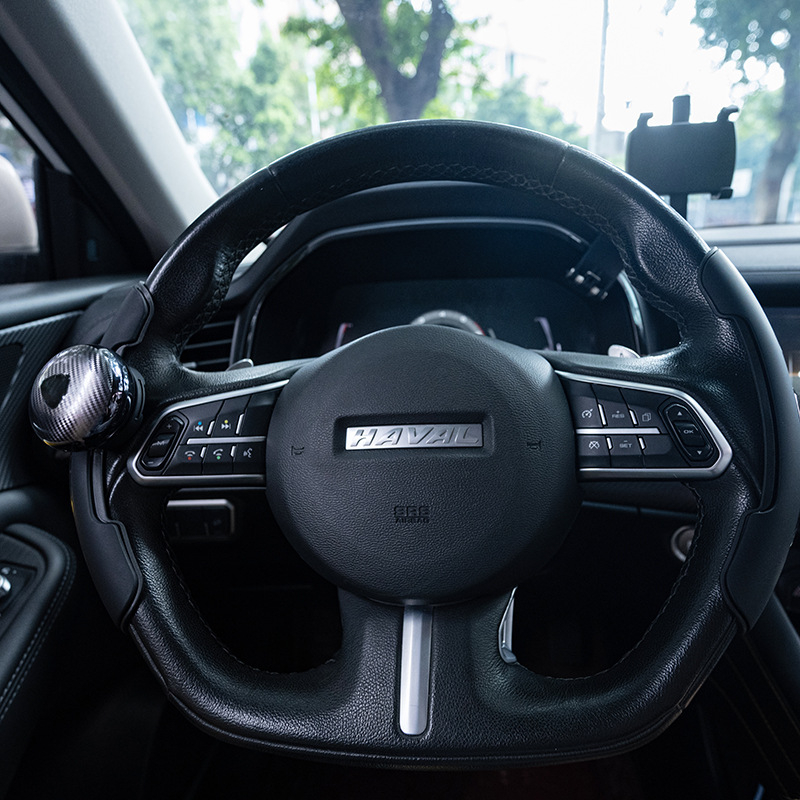 Универсална топка за усилване на волана на автомобил - силикон/PC, 150 g, печатано лого, персонализируемо