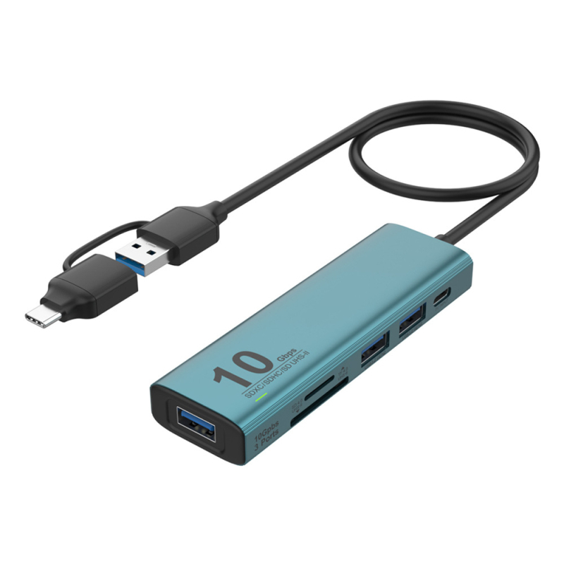 USB hub a rozširovací dok, 10Gbps, USB 3.2 Gen2, model UCA613+, 50 cm kábel