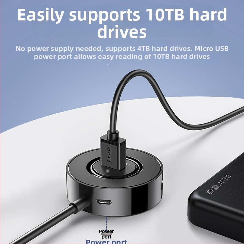 USB 2.0 4-portový hub, model F101, napájaný cez USB (bez externého napájania), dĺžky káblov 0,3/0,5/1,2 m