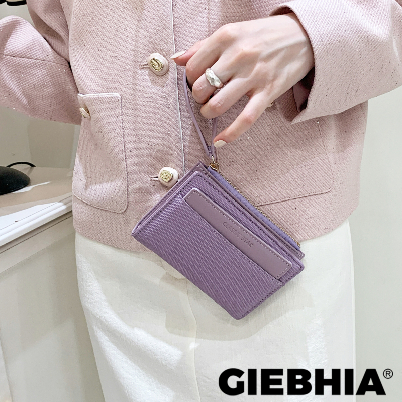 Γυναικείο PU bifold πορτοφόλι με φερμουάρ, μεγάλη χωρητικότητα θήκης κερμάτων, λουράκι καρπού, θήκη για κάρτες, στυλ επιχειρηματικής μετακίνησης, κυκλοφορία φθινοπωρο 2025