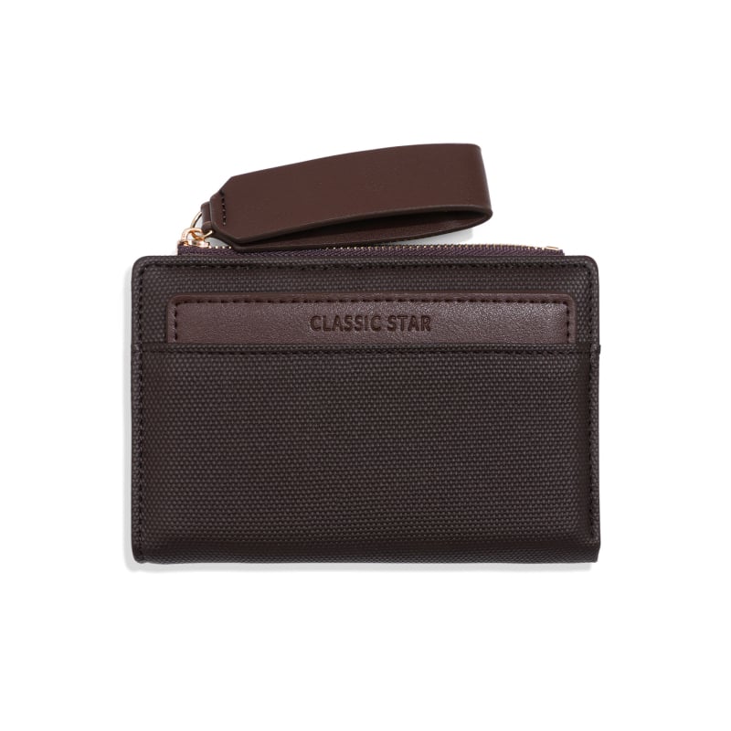 Γυναικείο PU bifold πορτοφόλι με φερμουάρ, μεγάλη χωρητικότητα θήκης κερμάτων, λουράκι καρπού, θήκη για κάρτες, στυλ επιχειρηματικής μετακίνησης, κυκλοφορία φθινοπωρο 2025