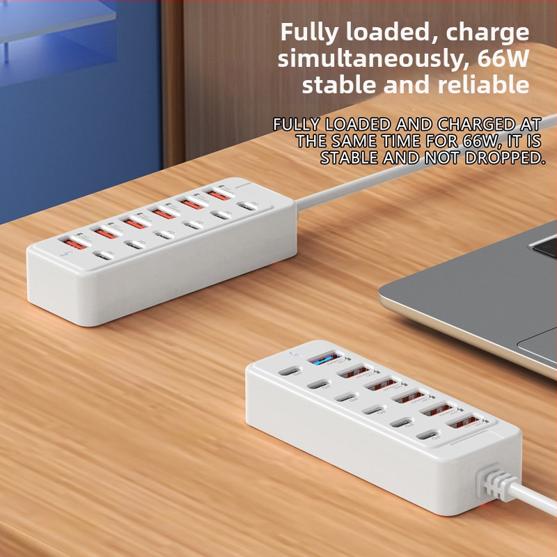 USB-C dokovacia stanica s 12 portami, USB 3.0, 66W PD rýchle nabíjanie, externé napájanie