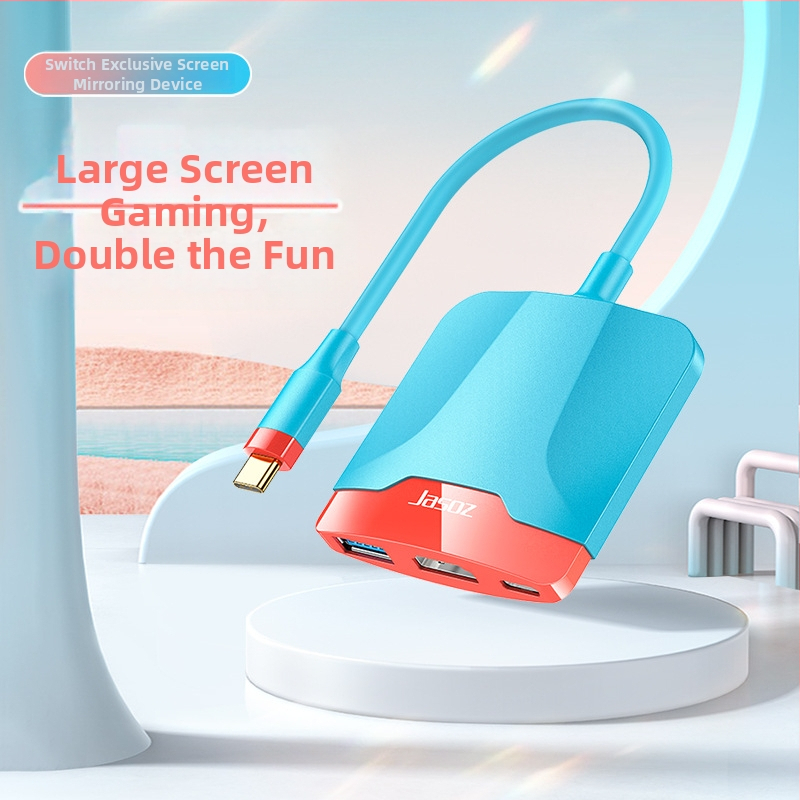 Type-C 3-portový rozšírený dok pre Nintendo Switch (modely T-H106/T-H114) s externým napájaním, prenos 5.0GB