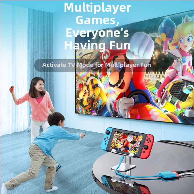 Type-C 3-portový rozšírený dok pre Nintendo Switch (modely T-H106/T-H114) s externým napájaním, prenos 5.0GB