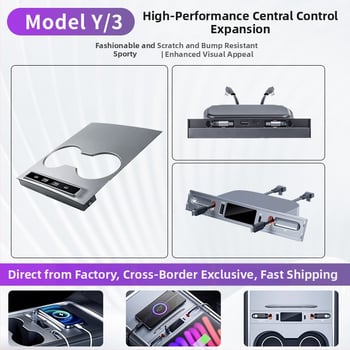 Tesla Model 3/Y centrála rozširujúca USB dokovacia stanica s 2 USB a 2 USB-C portami, USB 2.0 rozhranie, externé napájanie