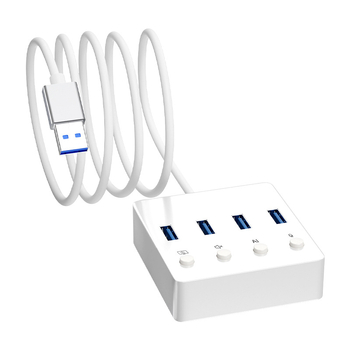 Επιτραπέζιο AI επεκτατικό ντόκ USB 3.0 με 4 θύρες, 5 Gbps, τροφοδοσία μέσω USB, καλώδιο 120 cm, Wenxin AI Hub