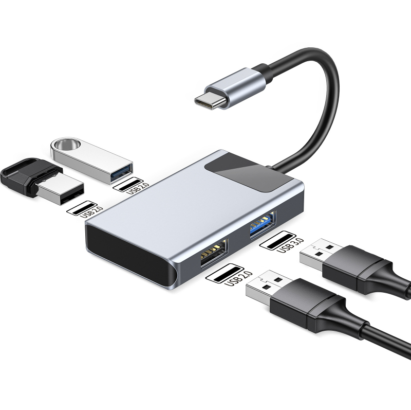 Σταθμός σύνδεσης USB-C έξι σε ένα: USB 3.0 x2, SD, TF, HDMI, PD
