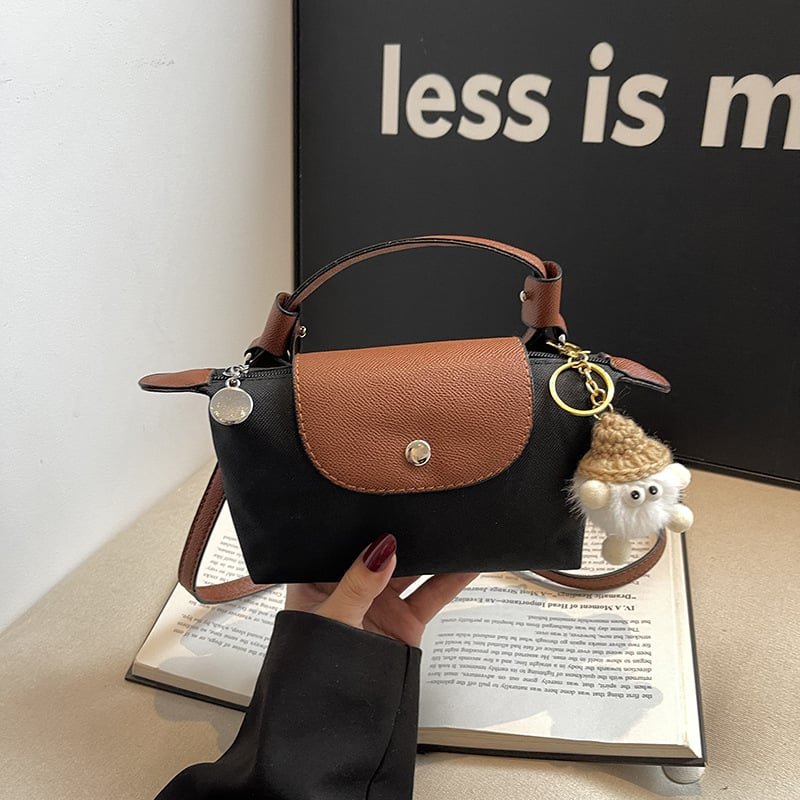 Ženska crossbody torba u obliku knedle, PVC materijal, džep za mobitel, zatvarač s poklopcem, ulični stil