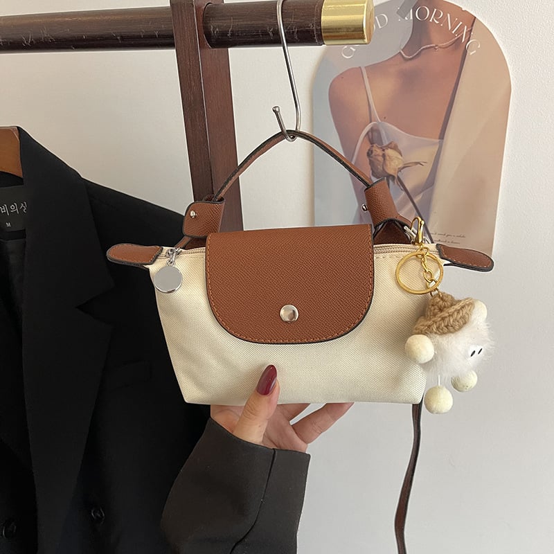 Ženska crossbody torba u obliku knedle, PVC materijal, džep za mobitel, zatvarač s poklopcem, ulični stil