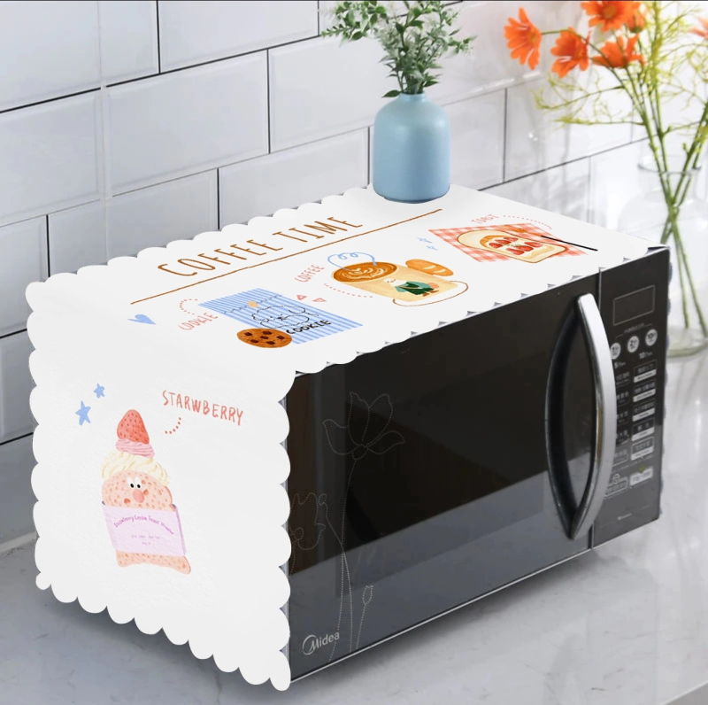 Фланелен калъф за микровълнова печка, прахозащитен, водоустойчив и маслозащитен, универсален за кухня; материал: фланела; употреба: кухня; пускан през лято 2023; марка: Other; не е внос