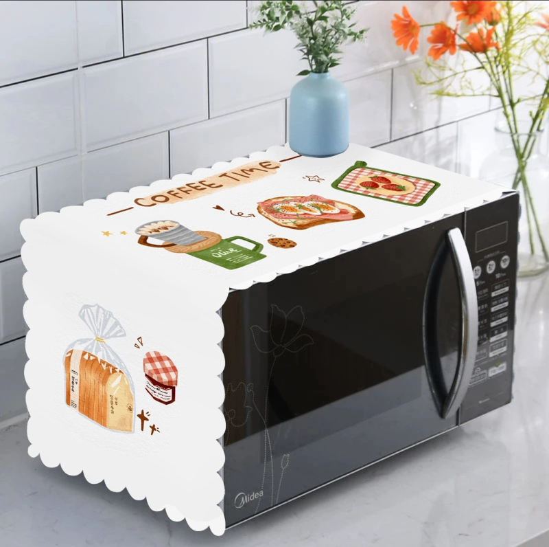 Фланелен калъф за микровълнова печка, прахозащитен, водоустойчив и маслозащитен, универсален за кухня; материал: фланела; употреба: кухня; пускан през лято 2023; марка: Other; не е внос