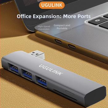 UGULINK 5-v-1 USB 3.0 dokovacia stanica s čítačkou SD/TF kariet pre počítače a tablety
