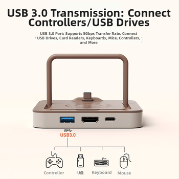 Type-C dokovacia stanica pre telefón a tablet s HDMI video konvertorom, 4K, 5Gbps, bez externého napájania