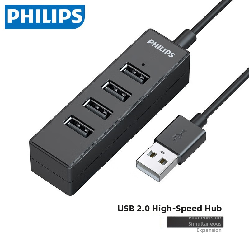 Philips USB 2.0 4-portový hub s externým napájaním, model SWR1526/93