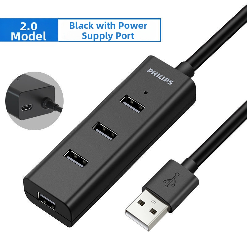 Philips USB 2.0 4-portový hub s externým napájaním, model SWR1526/93