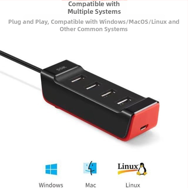 SHU850 USB 3.0 hub 1–4 porty s externým napájaním, dĺžka káblu 0,25 m/1 m/1,5 m