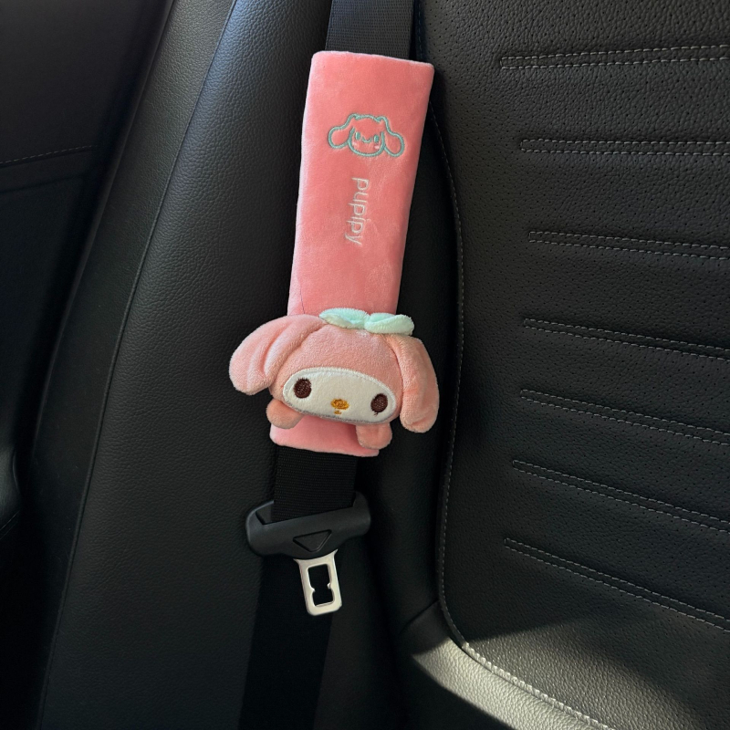 Jastučasti pokrov sigurnosnog pojasa automobila s likom Sanrio Kuromi, plišani dodatak, 35 g, moguć tisak logotipa