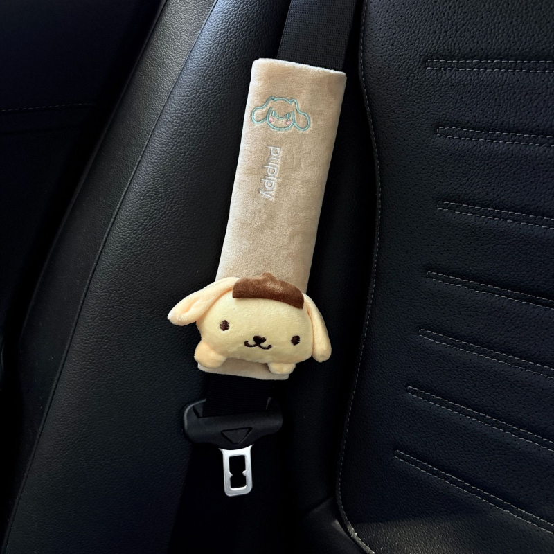 Jastučasti pokrov sigurnosnog pojasa automobila s likom Sanrio Kuromi, plišani dodatak, 35 g, moguć tisak logotipa