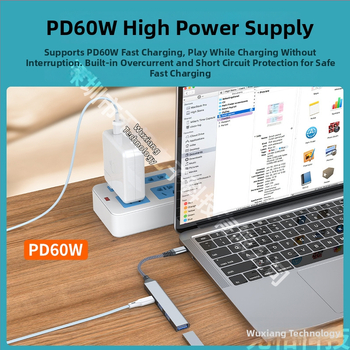 No Phase USB-C PD60W 4-in-1 docking station για φορητούς υπολογιστές (τροφοδοτούμενο μέσω USB-C, bus-powered)