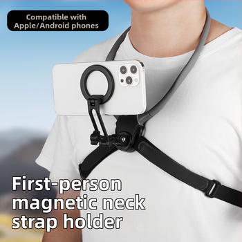 GB1 Kaela- ja rinna telefonihoidik – tsingi sulam, vibratsioonivastane stabilisaator mobiiltelefonidele ja teistele digitaalseadmetele, välis_live vlog