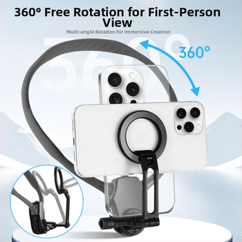 GB1 Kaela- ja rinna telefonihoidik – tsingi sulam, vibratsioonivastane stabilisaator mobiiltelefonidele ja teistele digitaalseadmetele, välis_live vlog