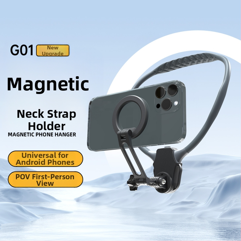 GB1 Kaela- ja rinna telefonihoidik – tsingi sulam, vibratsioonivastane stabilisaator mobiiltelefonidele ja teistele digitaalseadmetele, välis_live vlog