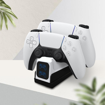 PS5 punjač s dvostrukim držačem za punjenje i brzim punjenjem – OEM obrada, kompatibilan s PS5